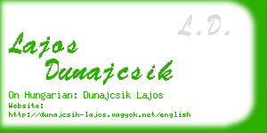 lajos dunajcsik business card